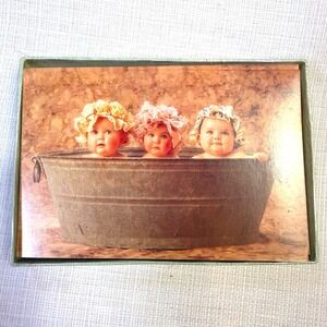 Portal Blank Notecards Wash Tub Babies Set of 12 Cards and Envelopes